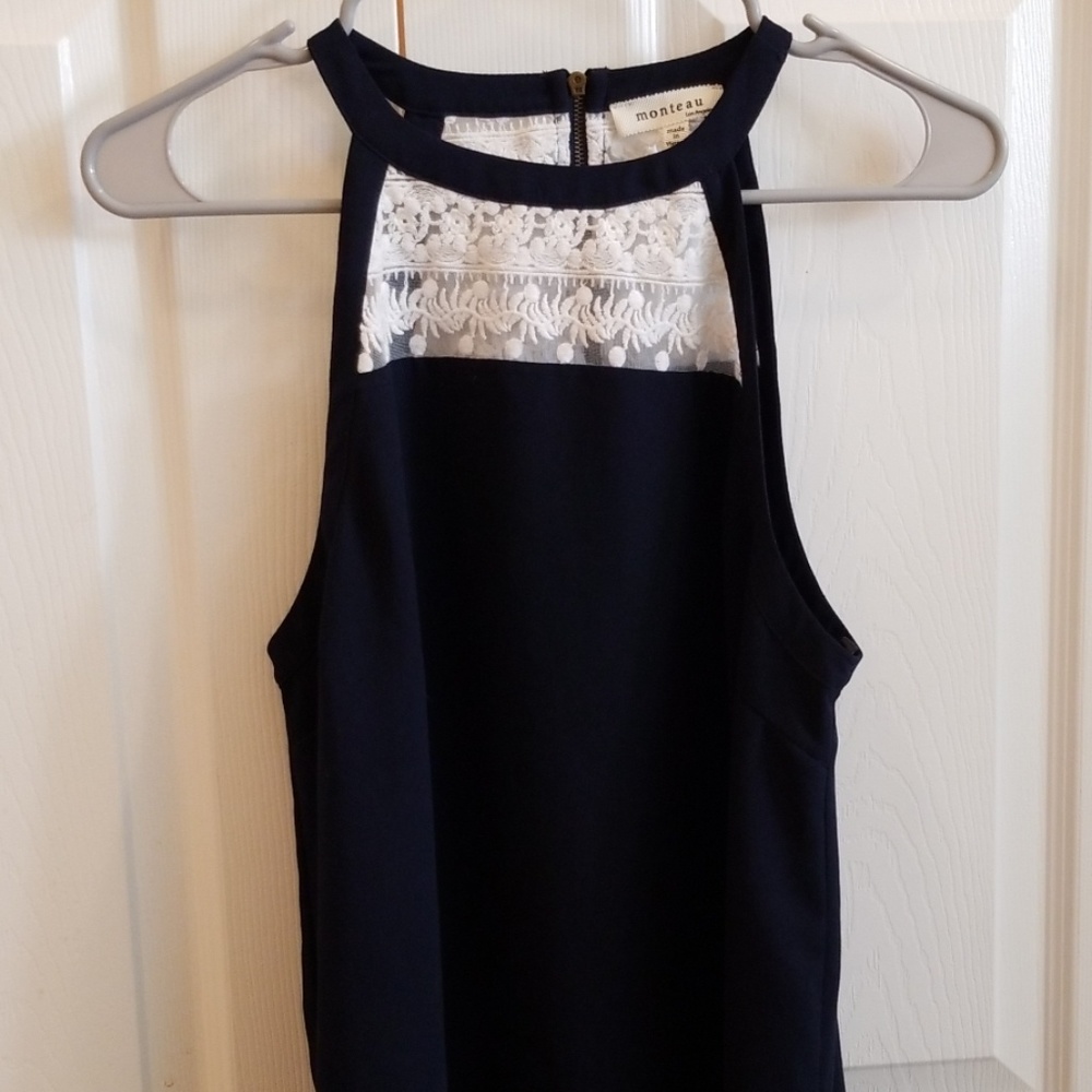 Navy dress top